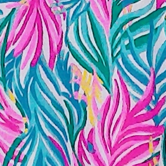 MWOT Lilly Pulitzer Kelp Me Midi Dress Multi Colors Puff Sleeves Size Large - Picture 9 of 10